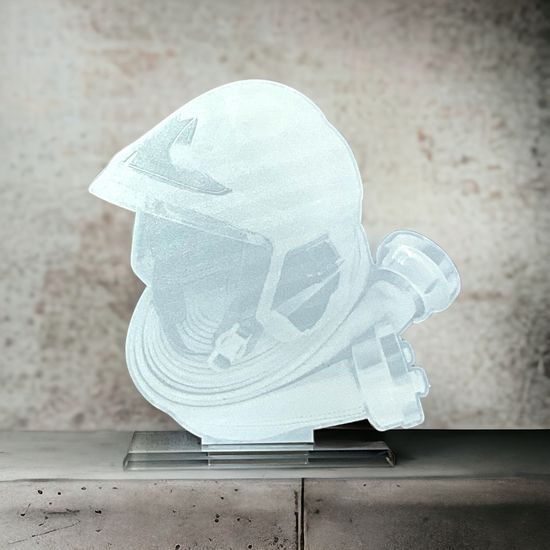 Cannes Printed Acrylic Firefighter Trophy