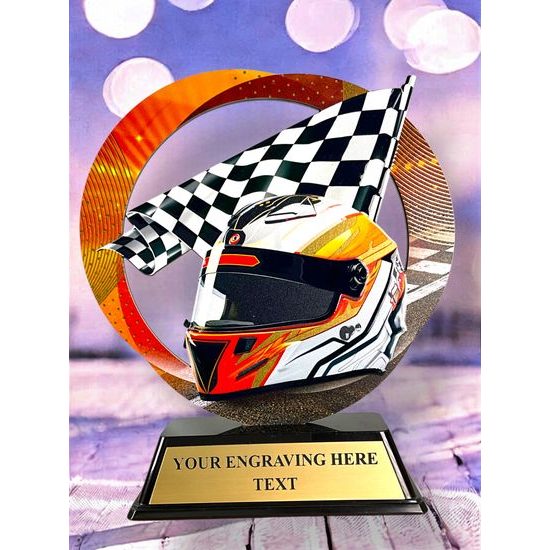 Onyx Stainless Steel Motorsport Trophy
