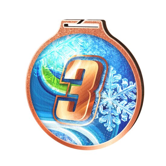 Habitat 3rd Place Winter Bronze Eco-Friendly Wooden Medal