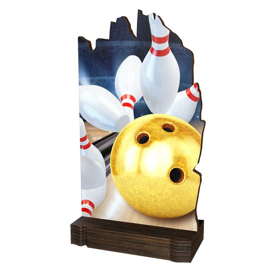 Shard Tenpin Bowling Eco Friendly Wooden Trophy