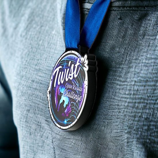 Nelson Black Acrylic Logo Medal