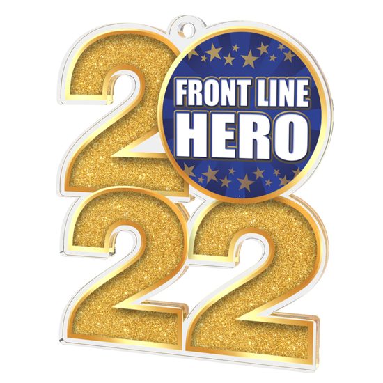 Front Line Hero 2022 Gold Acrylic Medal