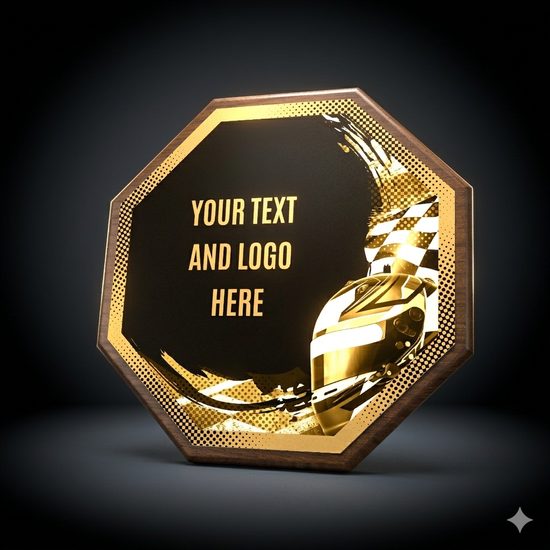 HEX Metal & Wood Motosport Plaque