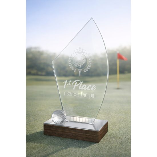 Estoril Acrylic & Wood Classic Golf Trophy
