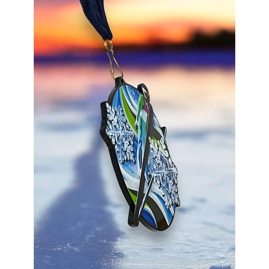 Rincon Black Acrylic Ski Jumping Medal