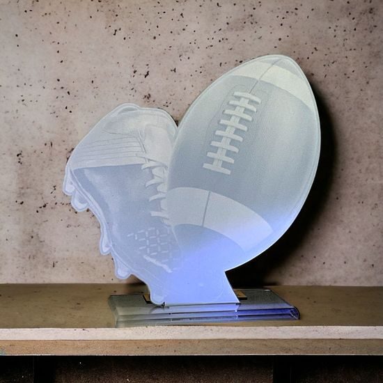 Cannes Printed Acrylic American Football Trophy