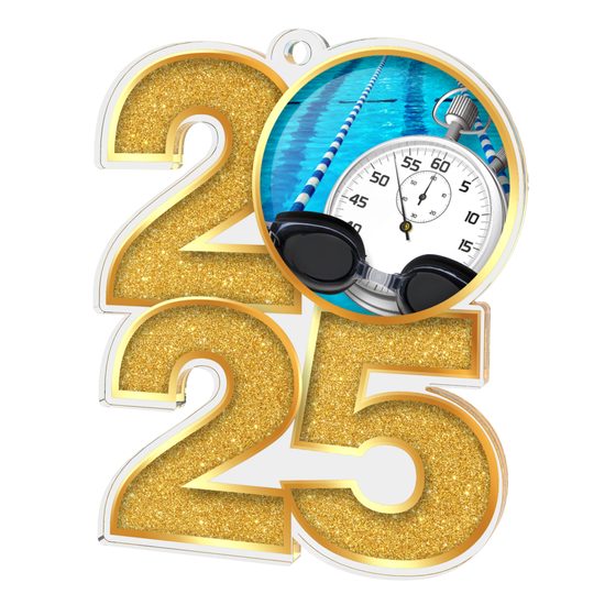 Swimming 2025 Acrylic Medal