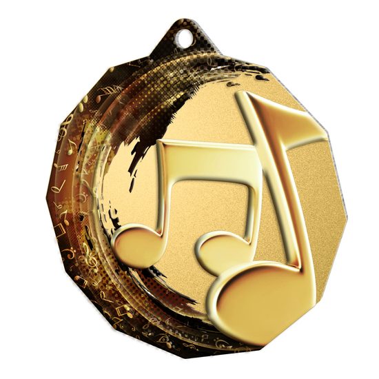 Polygon Stainless Steel Music Medal