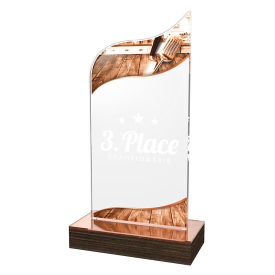 United Acrylic Wood Cooking Trophy