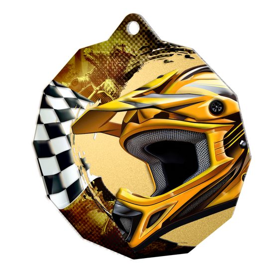 Polygon Stainless Steel Motorsport Medal