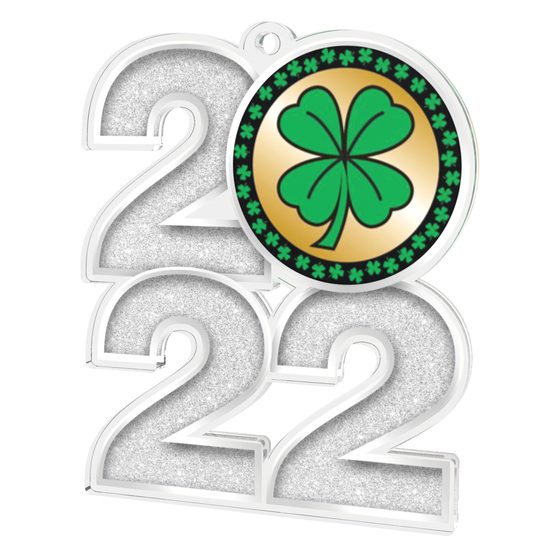 Irish Clover 2022 Silver Acrylic Medal