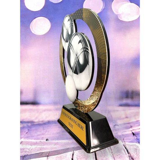 Onyx Stainless Steel Petanque Trophy