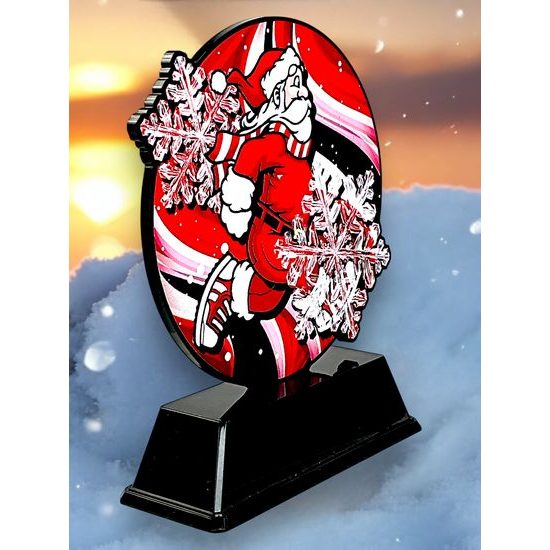 Roswell Black Acrylic Santa Run Trophy