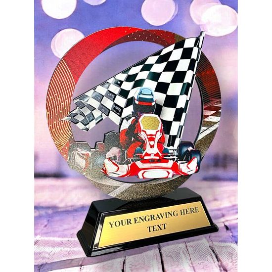 Onyx Stainless Steel Motorsport Trophy