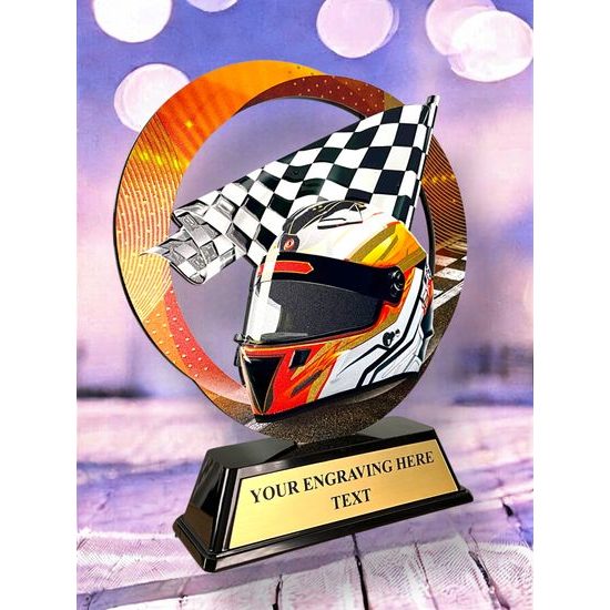 Onyx Stainless Steel Motorsport Trophy