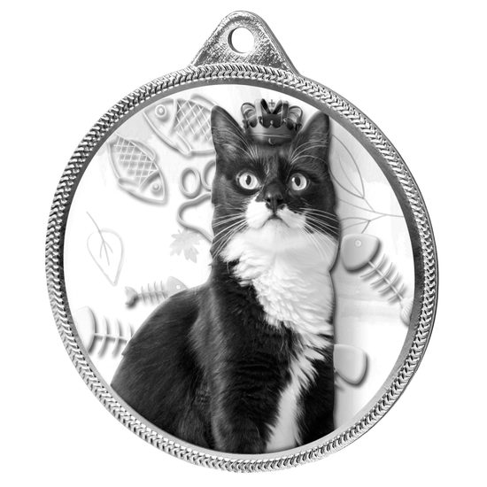 Cat Show Classic Texture 3D Print Silver Medal