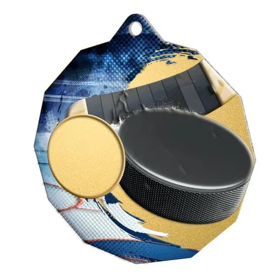 Dodeca Ice Hockey Stainless Steel Logo Insert Medal