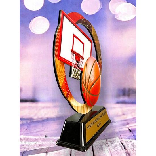 Onyx Stainless Steel Basketball Trophy