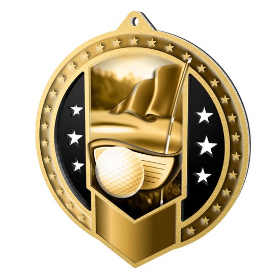 Noir Stainless Steel Golf Classic Medal