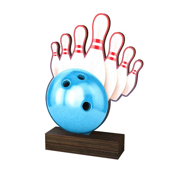 Sierra Tenpin Bowling Real Wood Trophy