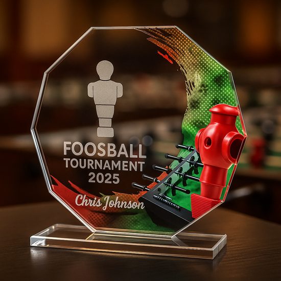 Hopper Foosball Glass Award