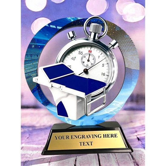 Onyx Stainless Steel Swimming Trophy