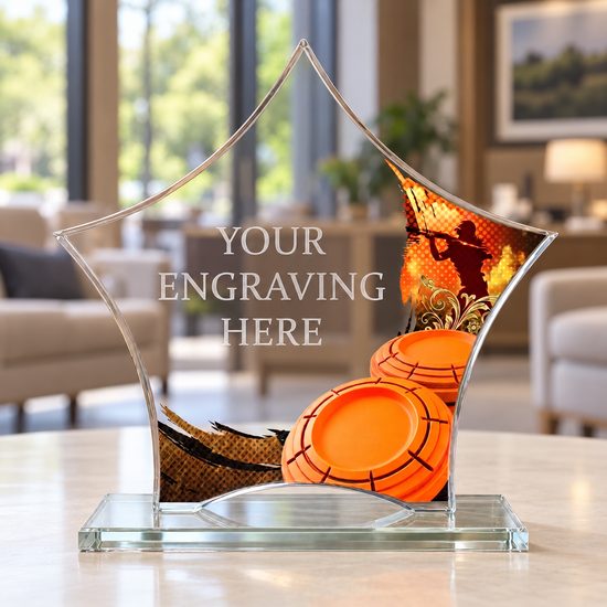 Ovalo Clay Pigeon Sooting Star Glass Award