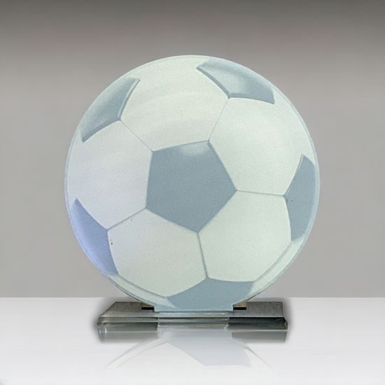 Cannes Printed Acrylic Soccer Ball Trophy