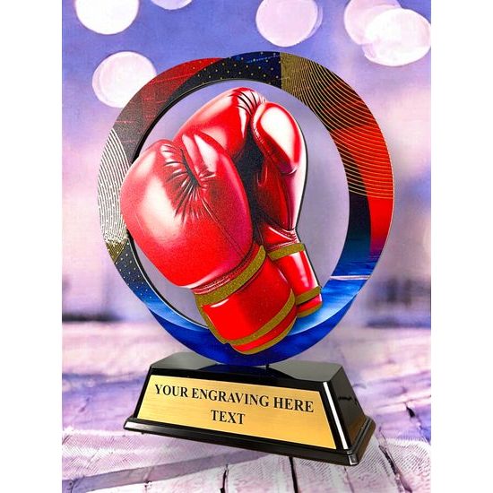 Onyx Stainless Steel Boxing Trophy