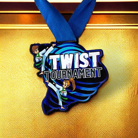 Texas Black Acrylic Logo Medal