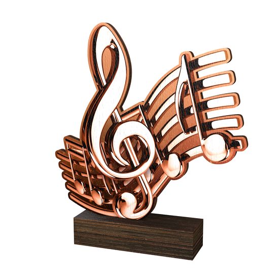 Sierra Classic Music Notes Real Wood Trophy