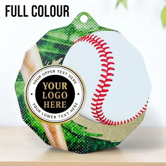 Dodeca Baseball Stainless Steel Logo Insert Medal