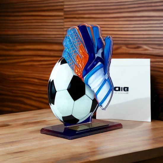 Cannes Printed Acrylic Soccer Goalkeeper Trophy