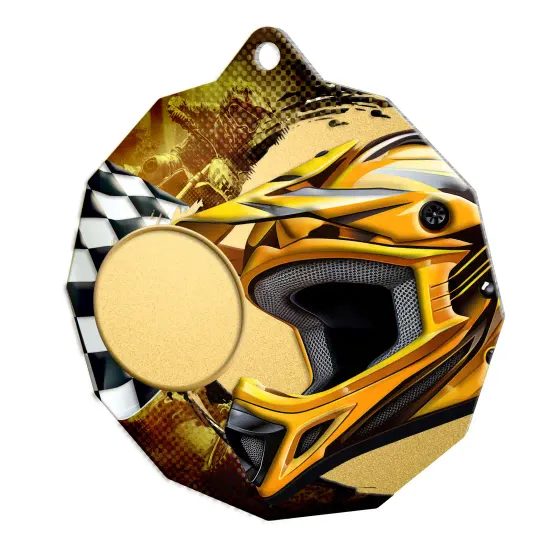 Dodeca Motocross Stainless Steel Logo Insert Medal
