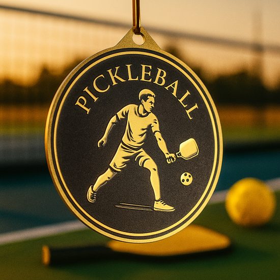 Valor Stainless Steel Pickleball Medal