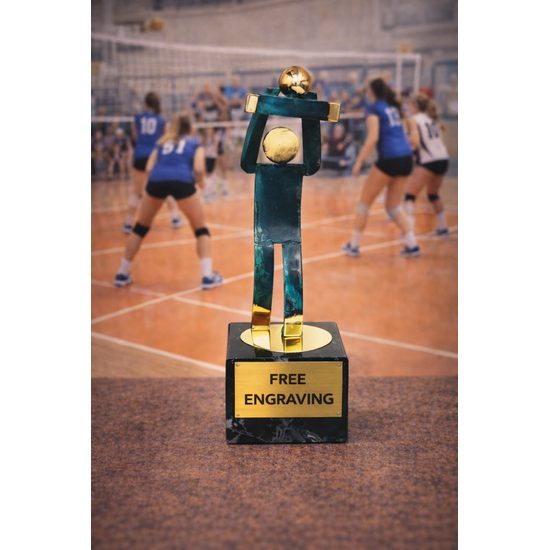 Toledo Volleyball Handmade Metal Trophy