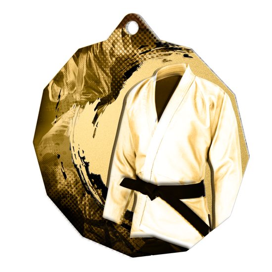 Polygon Classic Stainless Steel Martial Arts Medal