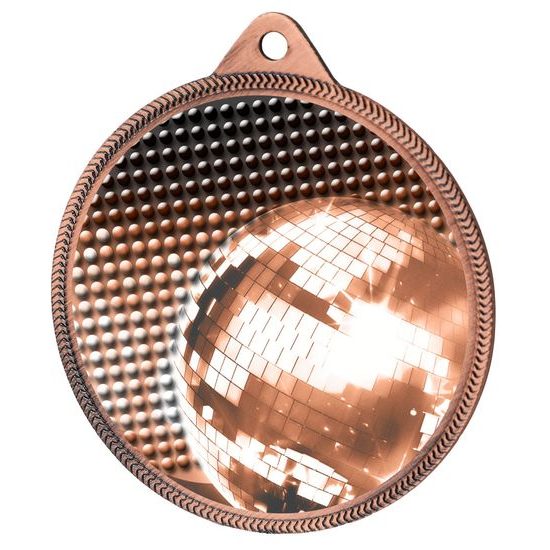 Glitterball Dance Classic Texture 3D Print Bronze Medal