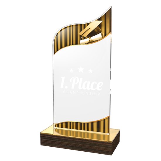 United Acrylic Wood Academic Trophy