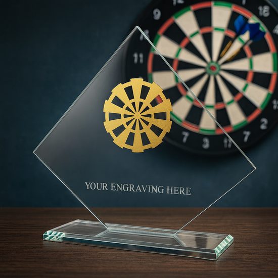 Vanguard Glass and Metal Fusion Darts Trophy