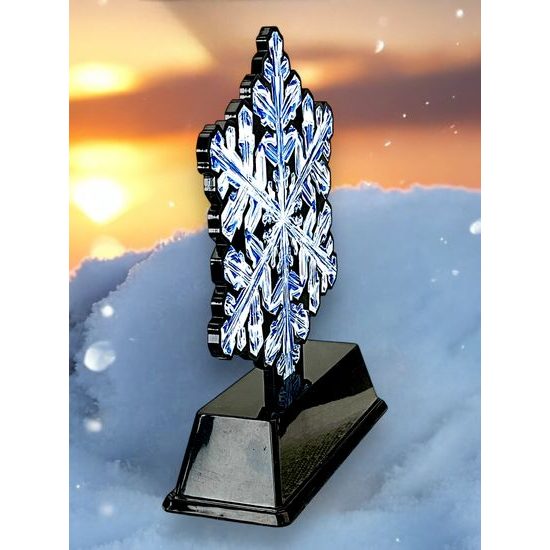 Roswell Black Acrylic Snowflake Trophy