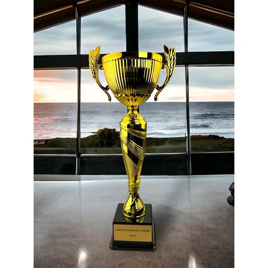 Denver Gold Cup on a Black PVC Base