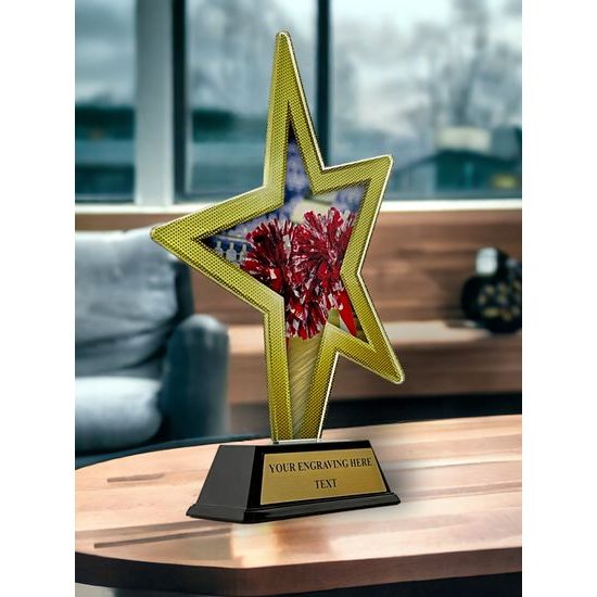 Gold Star Cheerleader Trophy