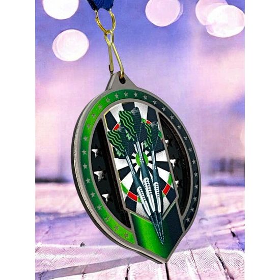Noir Stainless Steel Darts Medal