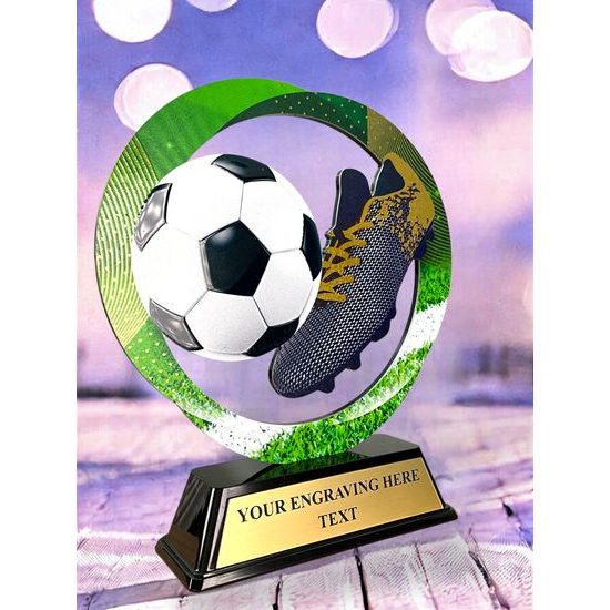 Onyx Stainless Steel Soccer Trophy