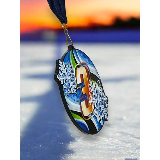 Rincon Black Acrylic Snowflake Medal
