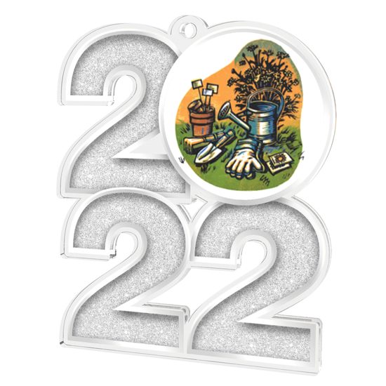 Gardening 2022 Silver Acrylic Medal