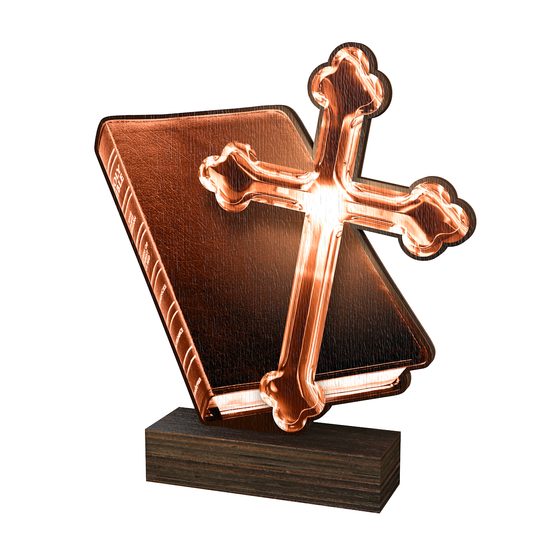 Sierra Classic Church Cross Real Wood Trophy