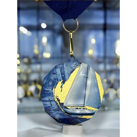 Polygon Stainless Steel Sailing Medal