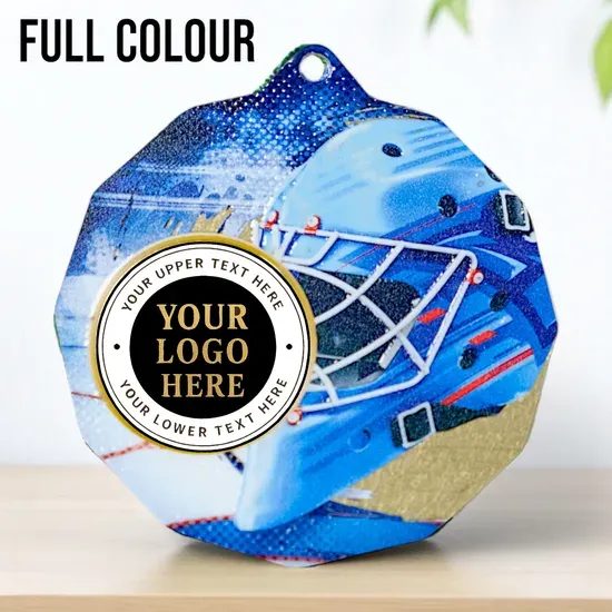 Dodeca Ice Hockey Goalkeeper Stainless Steel Logo Insert Medal